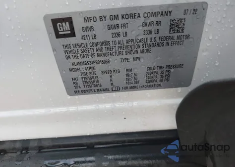 2023 Buick Encore Gx Preferred z USA, uszkodzony, nr VIN KL4MMBS24PB015058